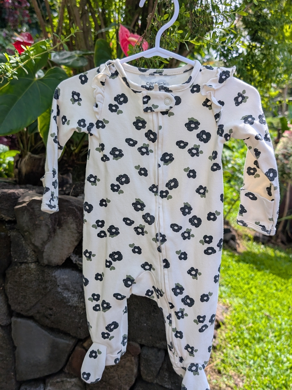 Black Floral Onesie! ✨